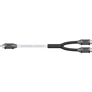 Marine Audio RCA Y-Cable (Single Male/Dual Female)